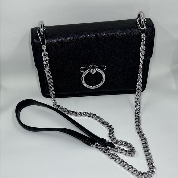 Rebecca Minkoff Black Leather Crossbody Bag. - Picture 3 of 8